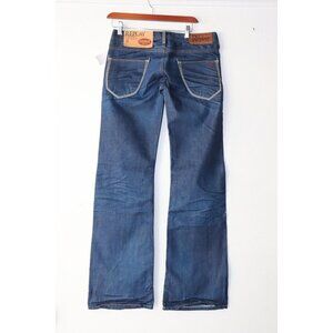 Replay Men Size 28 Dark Indigo Blue Jeans 34L Pocket Italian Designer Denim NWT